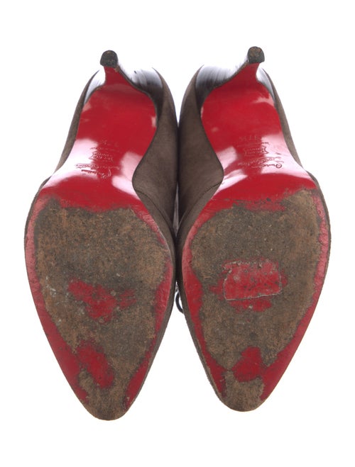 Christian Louboutin Suede Lace-Up Boots