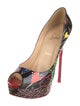 Christian Louboutin Graffiti Print Patent Leather Pumps