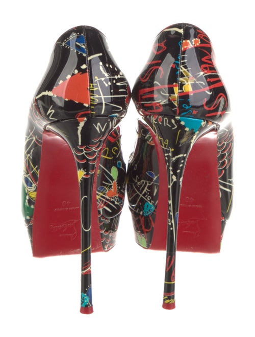 Christian Louboutin Graffiti Print Patent Leather Pumps