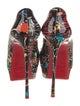 Christian Louboutin Graffiti Print Patent Leather Pumps