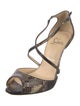 Christian Louboutin Snakeskin Animal Print T-Strap Pumps