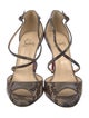 Christian Louboutin Snakeskin Animal Print T-Strap Pumps