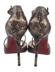Christian Louboutin Snakeskin Animal Print T-Strap Pumps