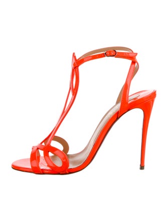 Christian Louboutin Patent Leather T-Strap Sandals