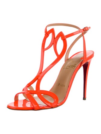 Christian Louboutin Patent Leather T-Strap Sandals