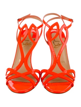 Christian Louboutin Patent Leather T-Strap Sandals