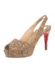 Christian Louboutin Animal Print Slingback Sandals