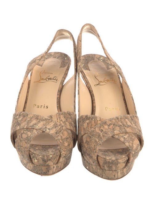 Christian Louboutin Animal Print Slingback Sandals