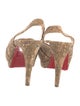 Christian Louboutin Animal Print Slingback Sandals