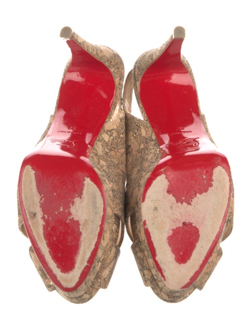 Christian Louboutin Animal Print Slingback Sandals