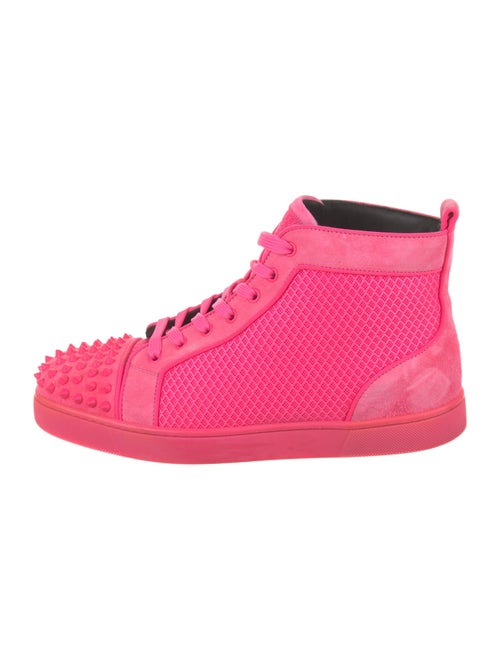 Christian Louboutin Spike Accents Suede Sneakers