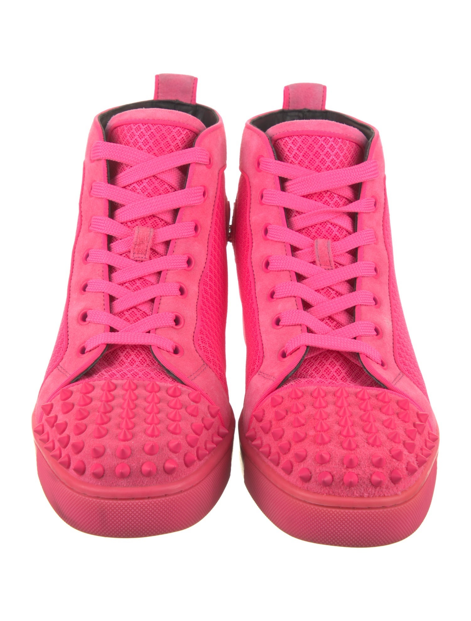 Christian Louboutin Spike Accents Suede Sneakers