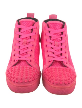 Christian Louboutin Spike Accents Suede Sneakers