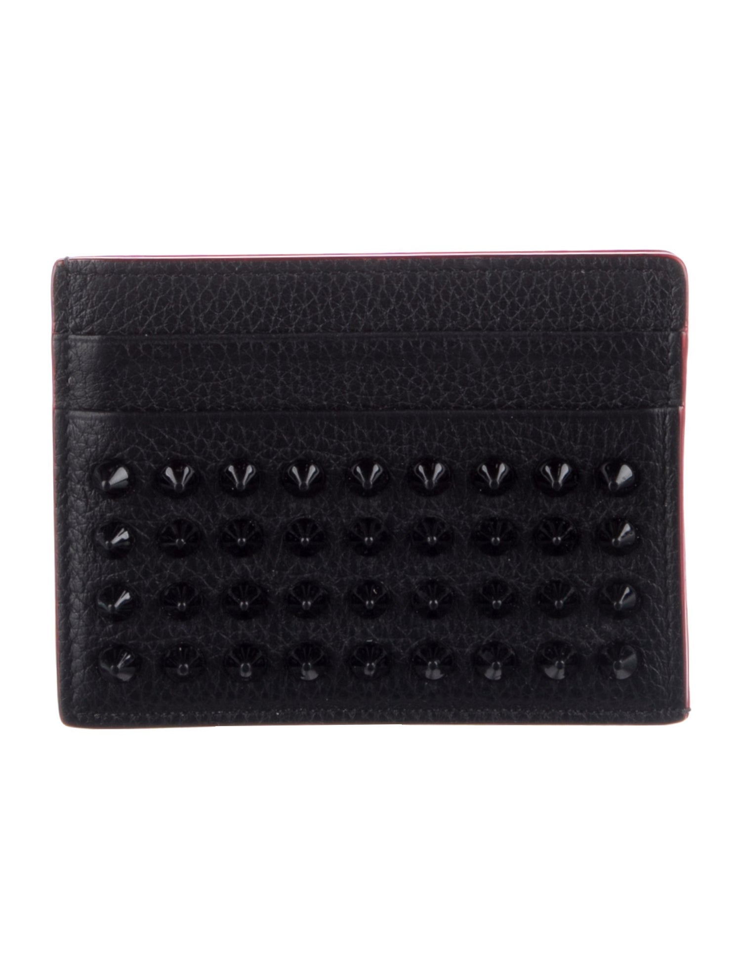 Christian Louboutin Spike Accents Leather Card Holder