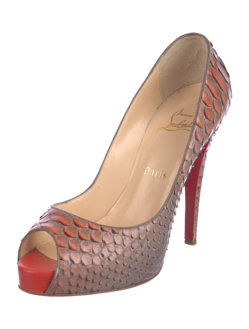 Christian Louboutin Python Animal Print Pumps