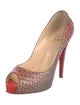 Christian Louboutin Python Animal Print Pumps