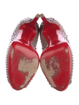 Christian Louboutin Python Animal Print Pumps