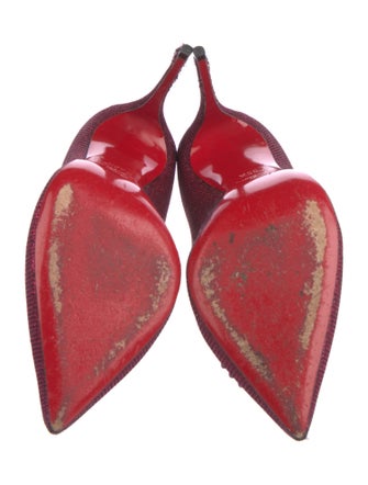 Christian Louboutin Glitter Beaded Accents Pumps