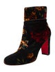 Christian Louboutin Velvet Floral Print Boots