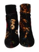 Christian Louboutin Velvet Floral Print Boots
