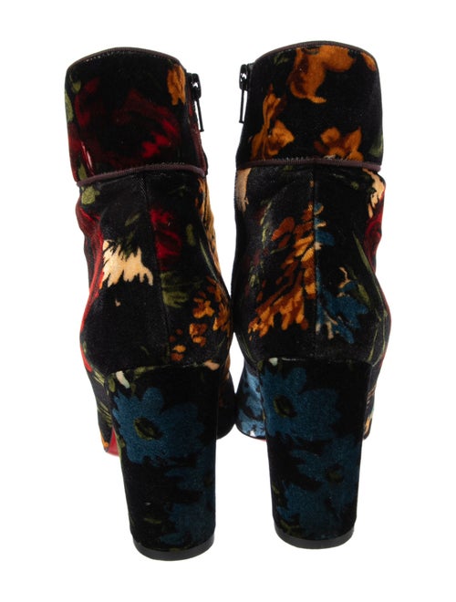 Christian Louboutin Velvet Floral Print Boots