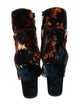 Christian Louboutin Velvet Floral Print Boots