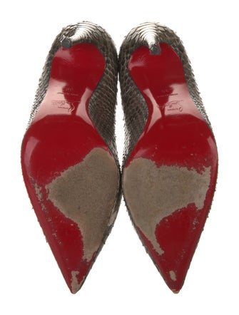 Christian Louboutin Python Animal Print Pumps