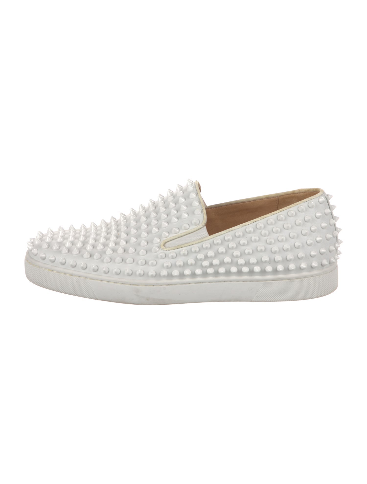 Christian Louboutin Spike Accents Leather Sneakers