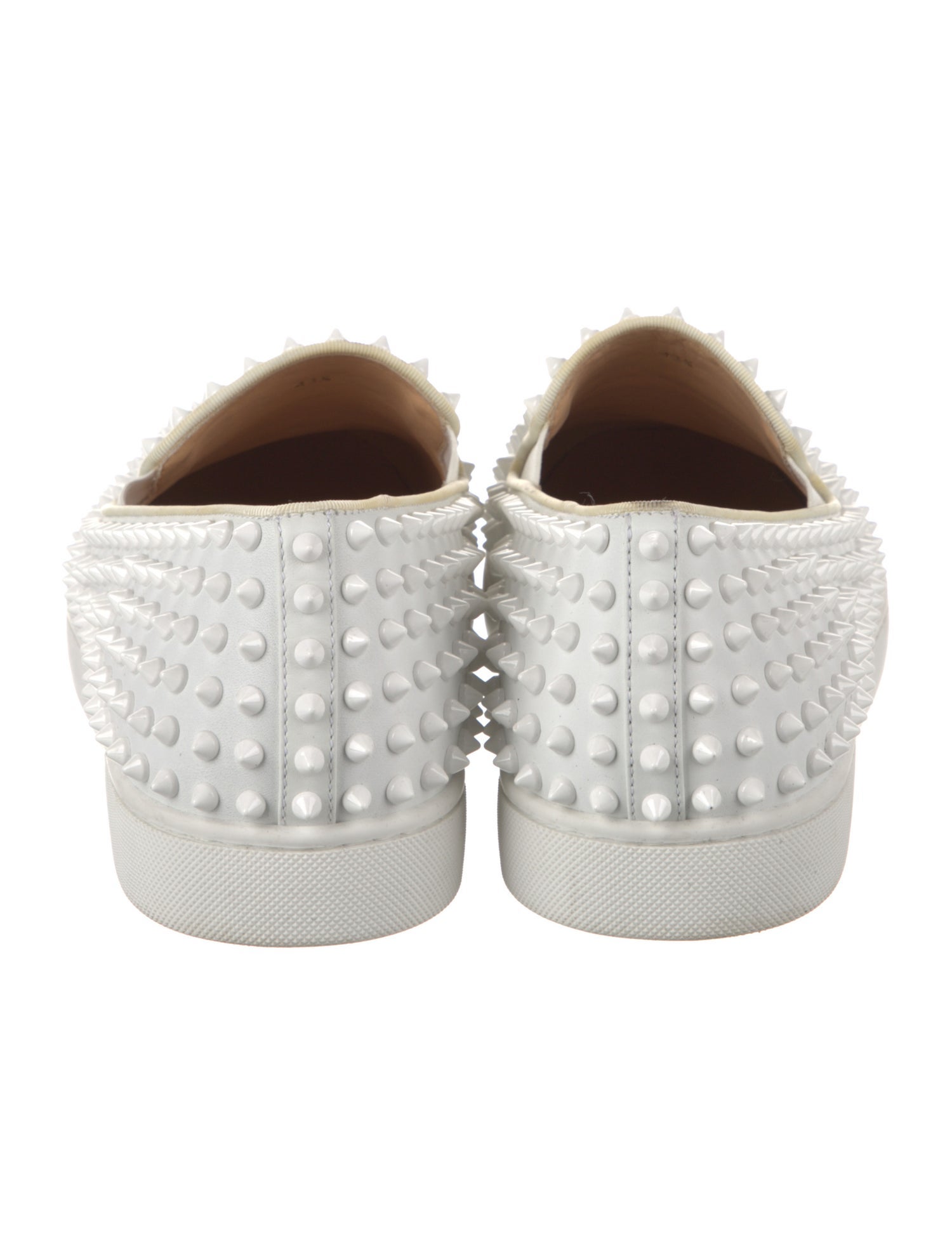 Christian Louboutin Spike Accents Leather Sneakers