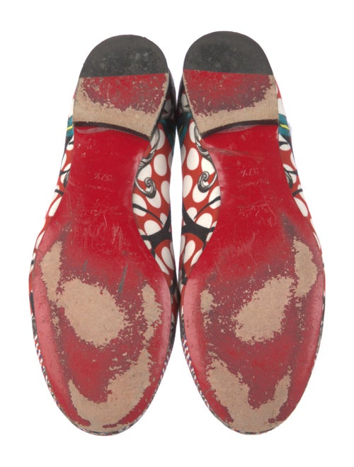 Christian Louboutin Spike Accents Printed Loafers