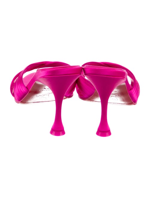 Christian Louboutin Satin Pleated Accents Slides