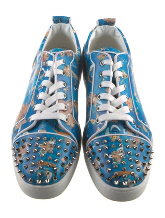 Christian Louboutin Leather Printed Athletic Sneakers