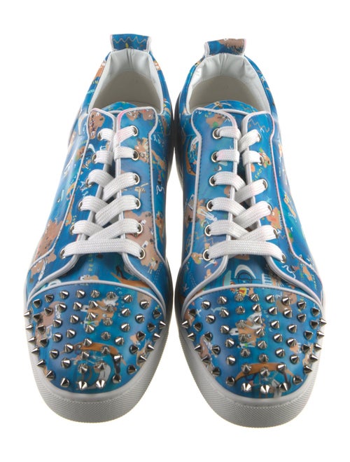 Christian Louboutin Leather Printed Athletic Sneakers