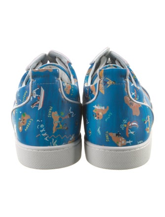 Christian Louboutin Leather Printed Athletic Sneakers