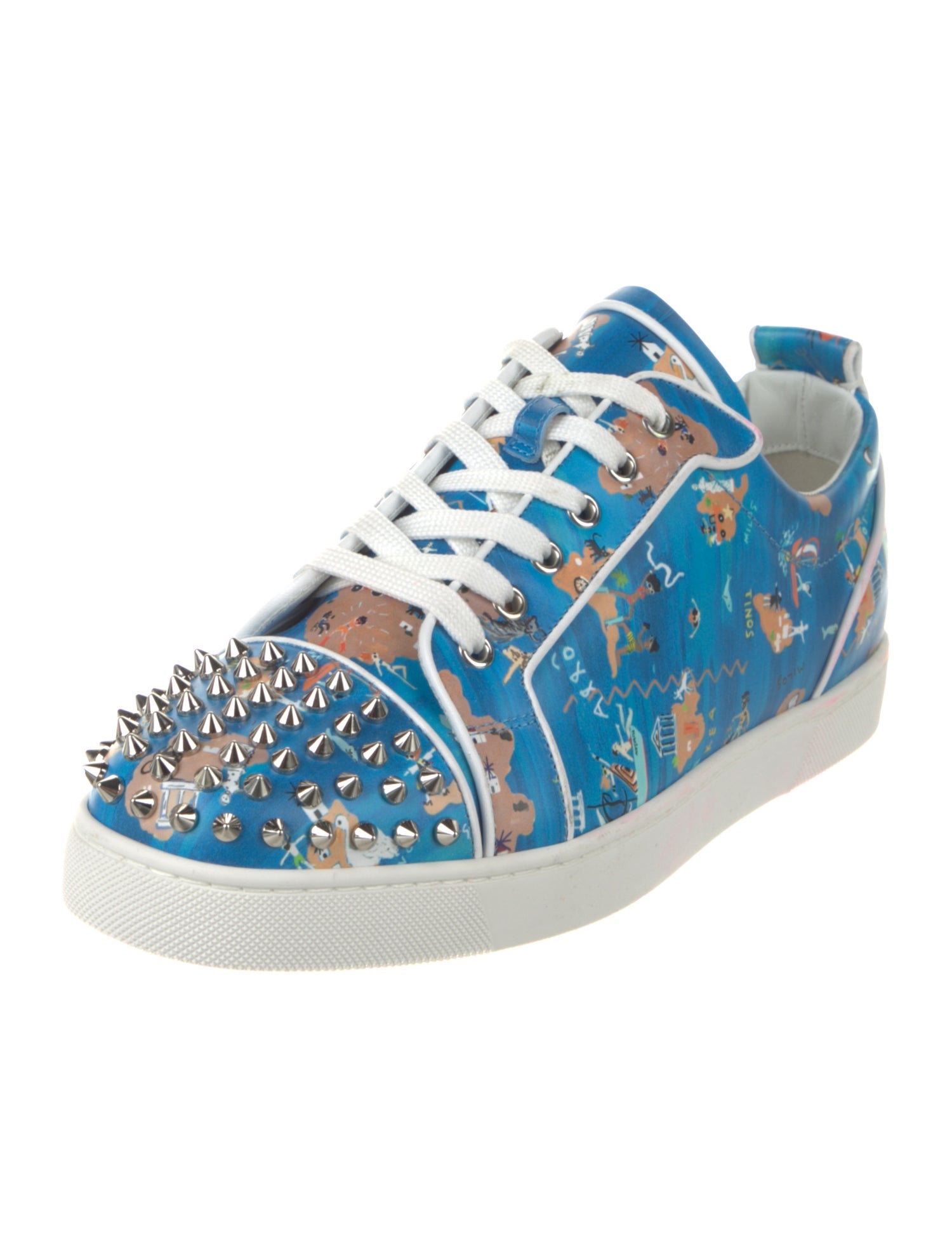 Christian Louboutin Leather Printed Sneakers