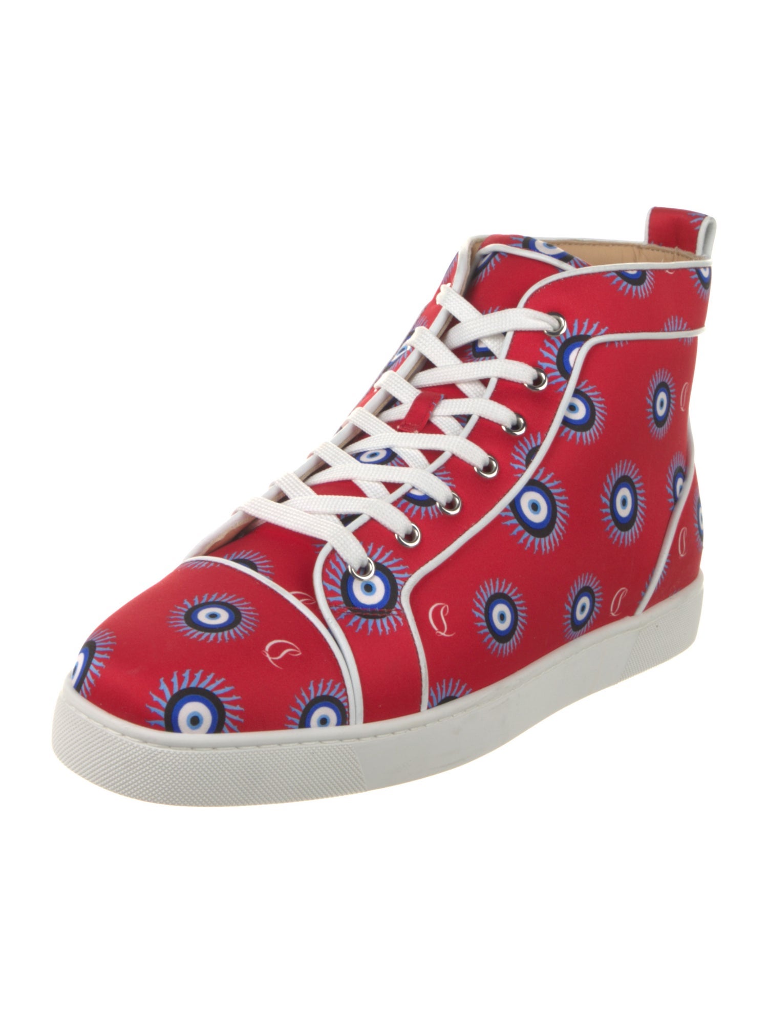 Christian Louboutin Satin Printed Sneakers