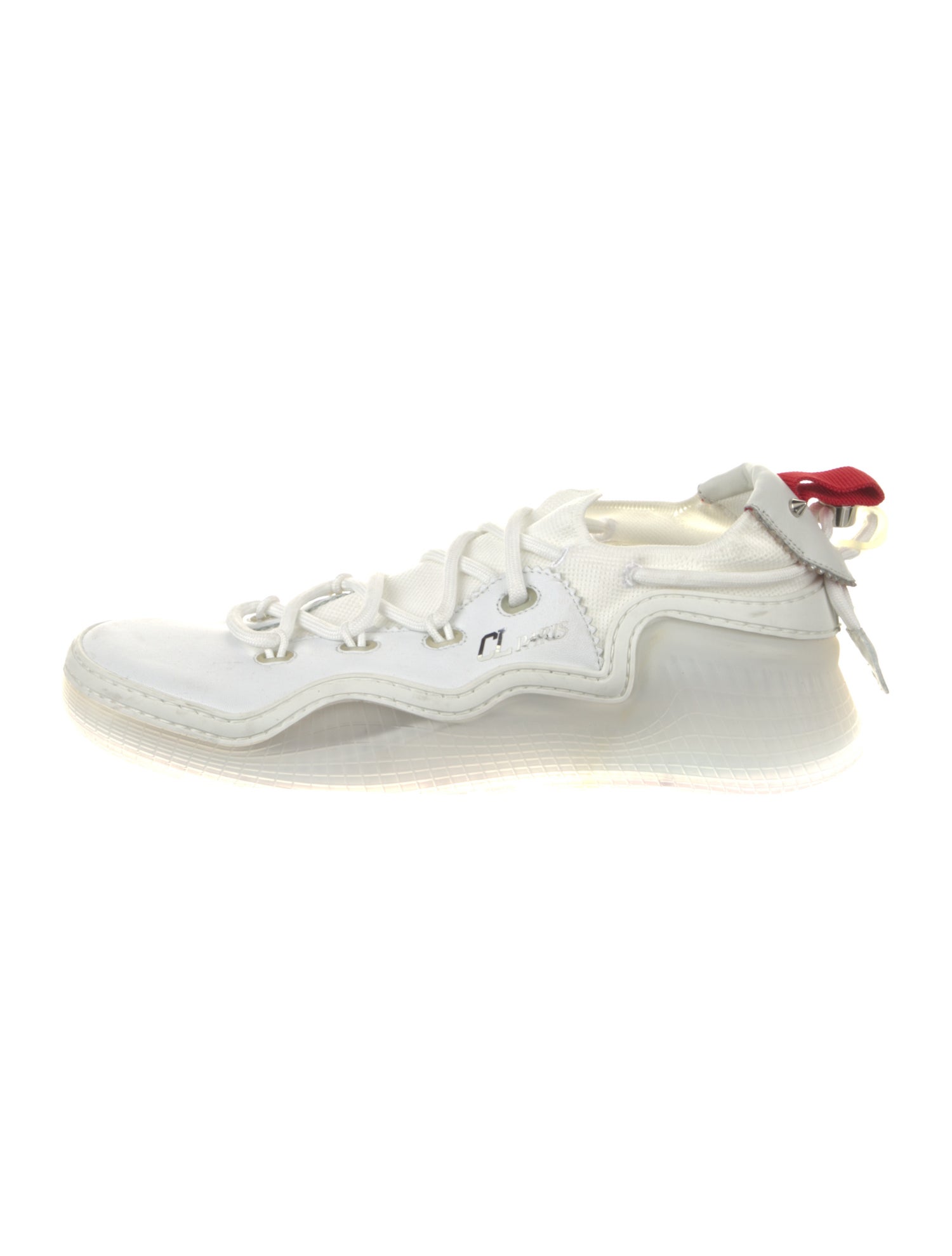 Christian Louboutin Leather Studded Accents Sneakers