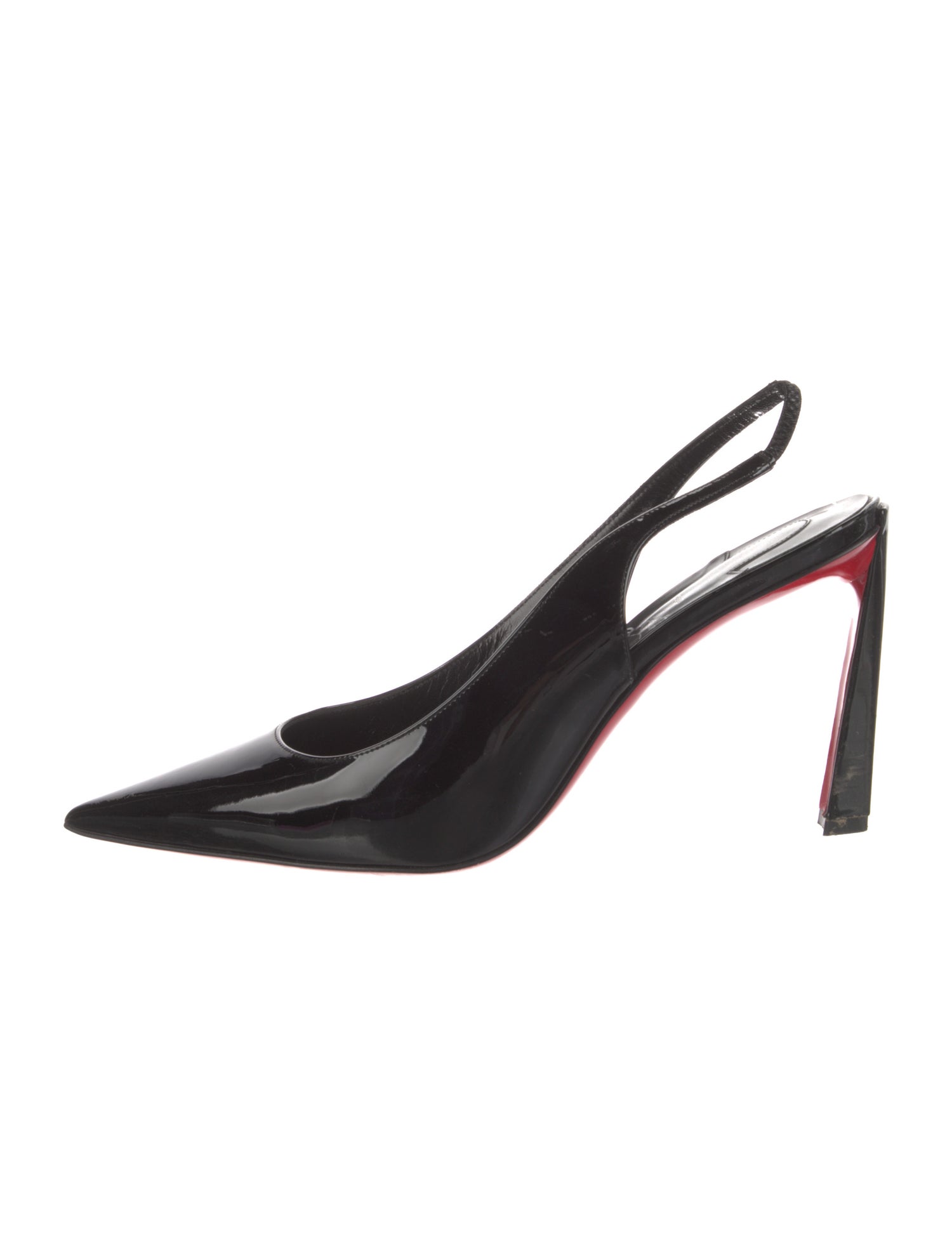 Christian Louboutin Patent Leather Slingback Pumps