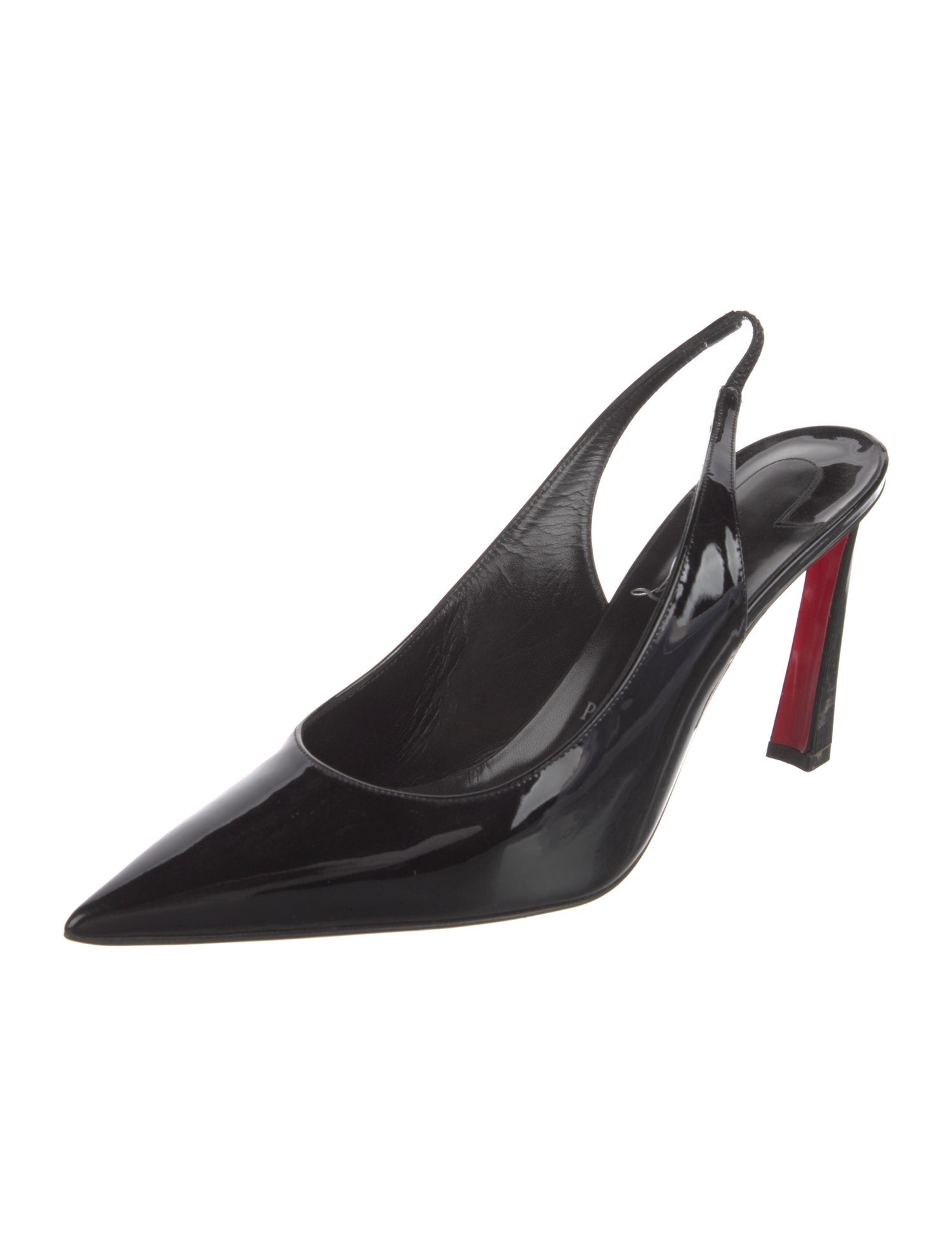 Christian Louboutin Patent Leather Slingback Pumps