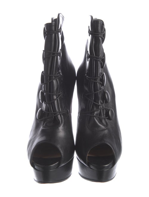 Christian Louboutin Leather Lace-Up Boots