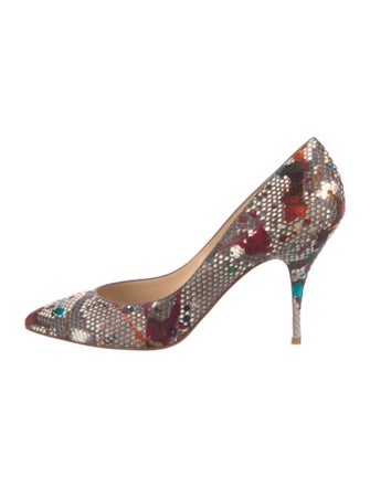 Christian Louboutin Snakeskin Printed Pumps