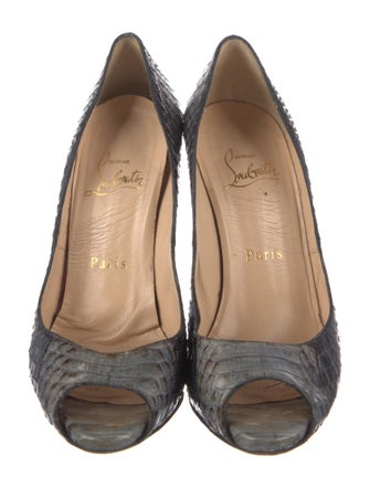 Christian Louboutin Python Animal Print Pumps