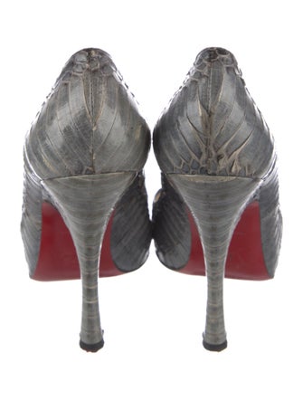 Christian Louboutin Python Animal Print Pumps