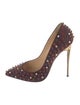 Christian Louboutin Suede Polka Dot Print Pumps