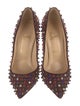 Christian Louboutin Suede Polka Dot Print Pumps