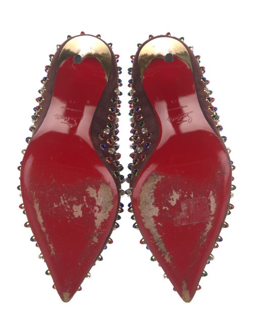 Christian Louboutin Suede Polka Dot Print Pumps