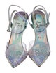 Christian Louboutin PVC Crystal Embellishments Slingback Pumps