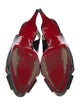 Christian Louboutin Patent Leather Cutout Accent Slingback Pumps