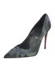 Christian Louboutin Suede Printed Pumps