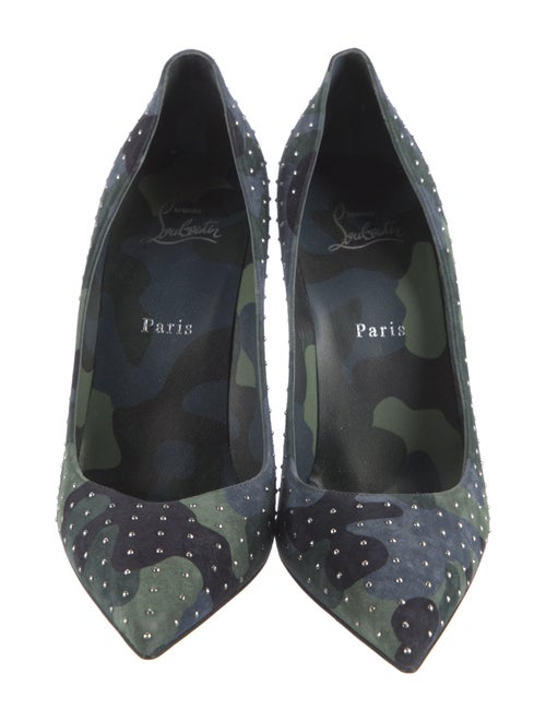Christian Louboutin Suede Printed Pumps